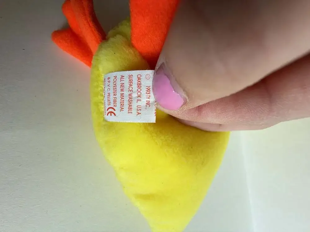 Ty Beanie Baby Quackers the Yellow Duck Plush